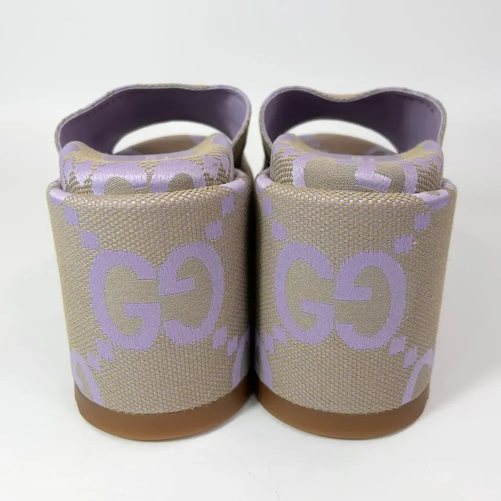 Gucci Lavender Logo Platform Slide Sandal - Women's - Picture 5 of 8